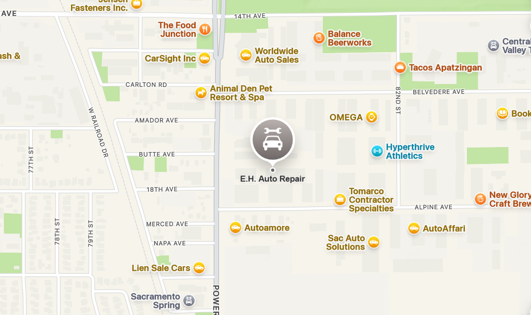 E.H. Auto Repair Location